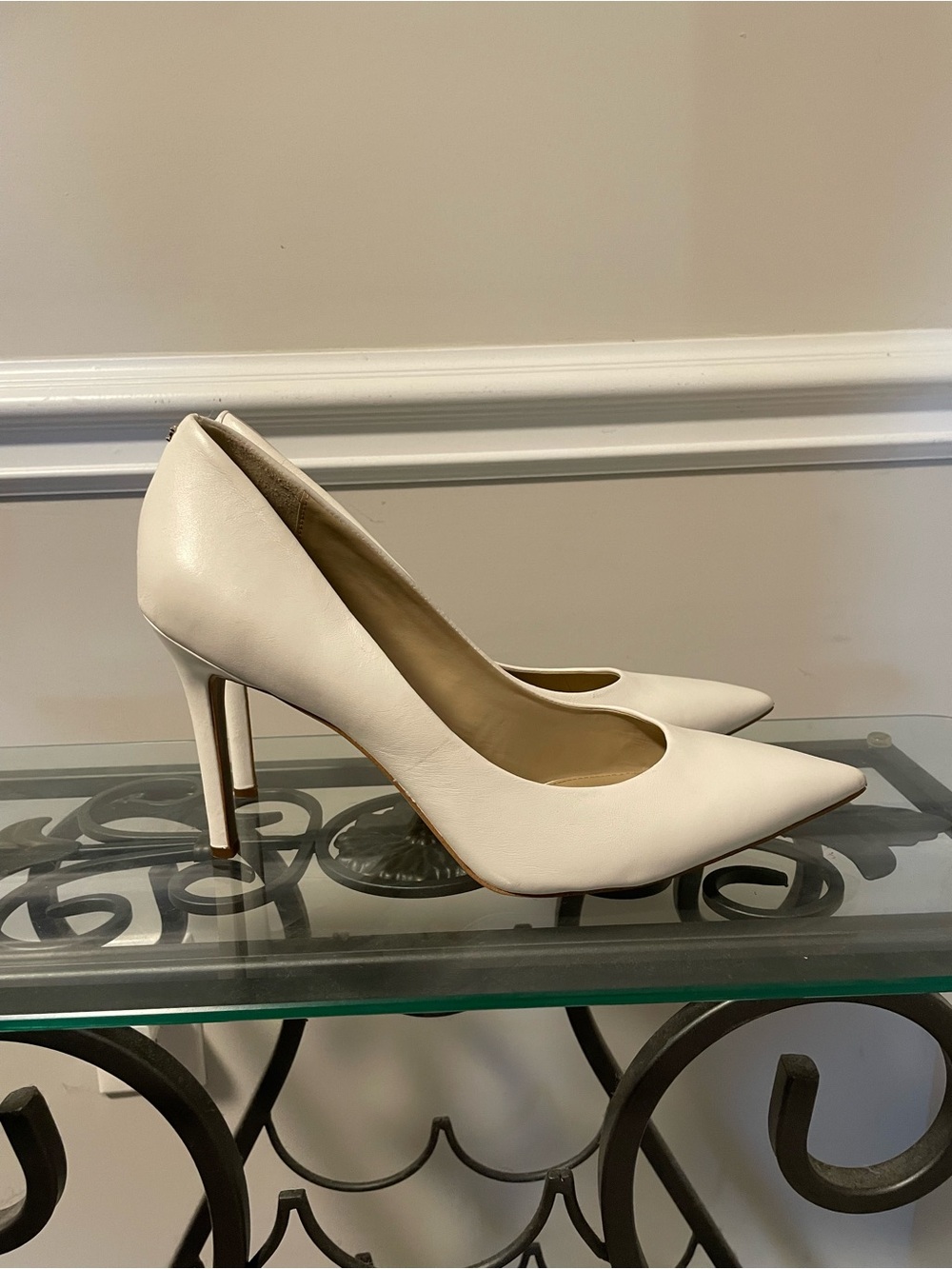 Sam Edelman Pointed Toe Pumps in Ivory White 13